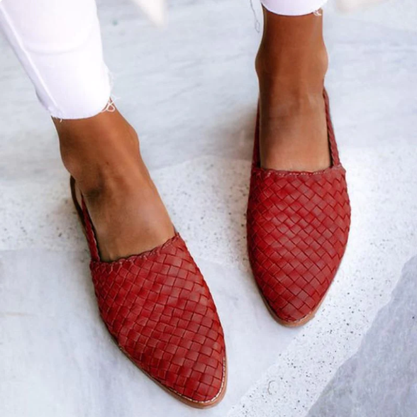Zapatos Bailarinas Trenzadas Invierno Mujer