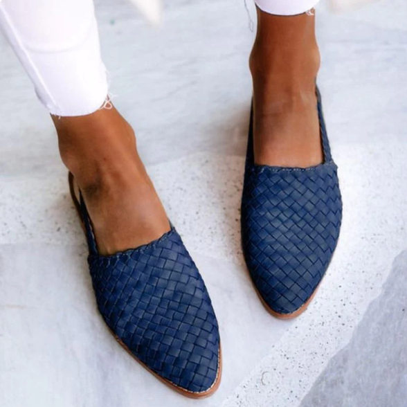 Zapatos Bailarinas Trenzadas Invierno Mujer