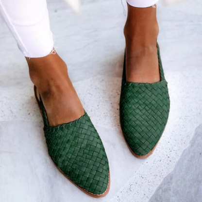Zapatos Bailarinas Trenzadas Invierno Mujer
