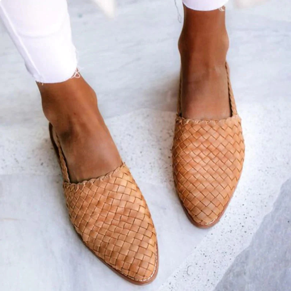 Zapatos Bailarinas Trenzadas Invierno Mujer