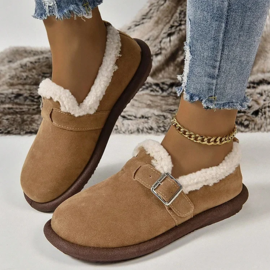 Mocasines Mujer Comodidad Piel Hebilla - Vestiria