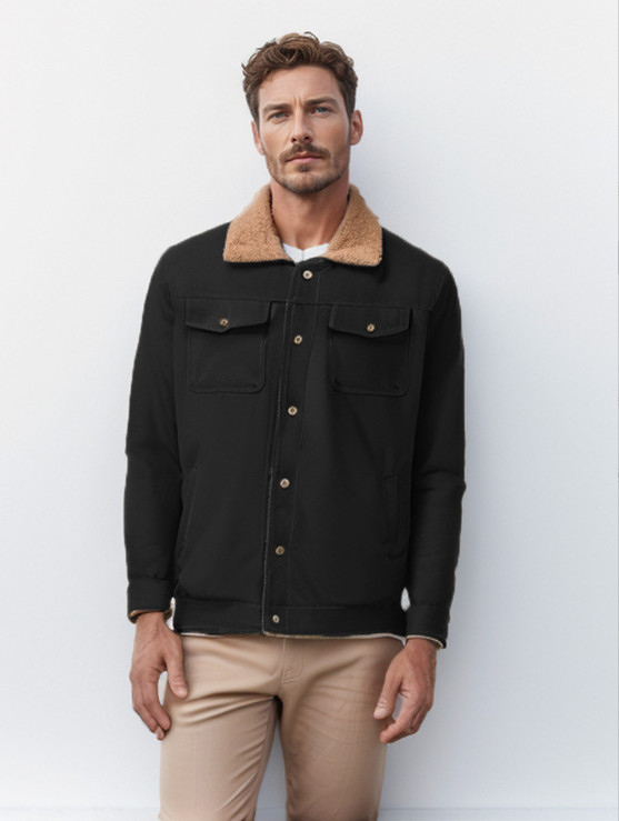 Chaqueta Hombre Cazadora Sherpa Abotonada - Vestiria