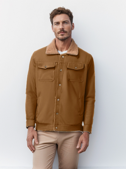 Chaqueta Hombre Cazadora Sherpa Abotonada