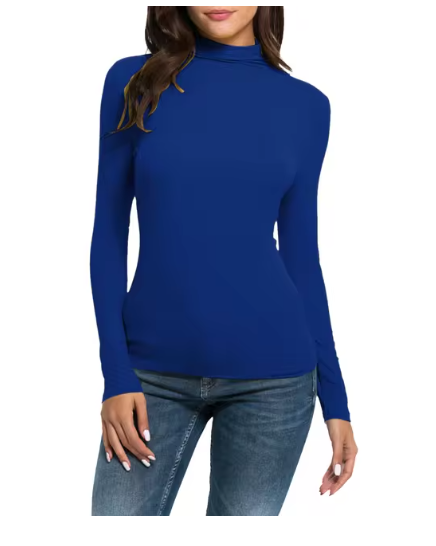 Suéter Mujer Cuello Alto Ajustado Elegante
