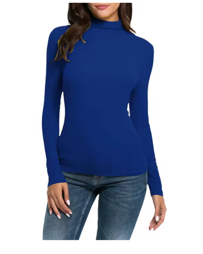 Suéter Mujer Cuello Alto Ajustado Elegante