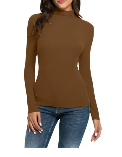 Suéter Mujer Cuello Alto Ajustado Elegante