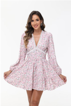Vestido Floral Elegante Falda Ligera