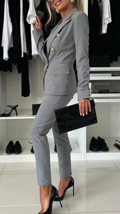Traje chaqueta mujer elegante rosa