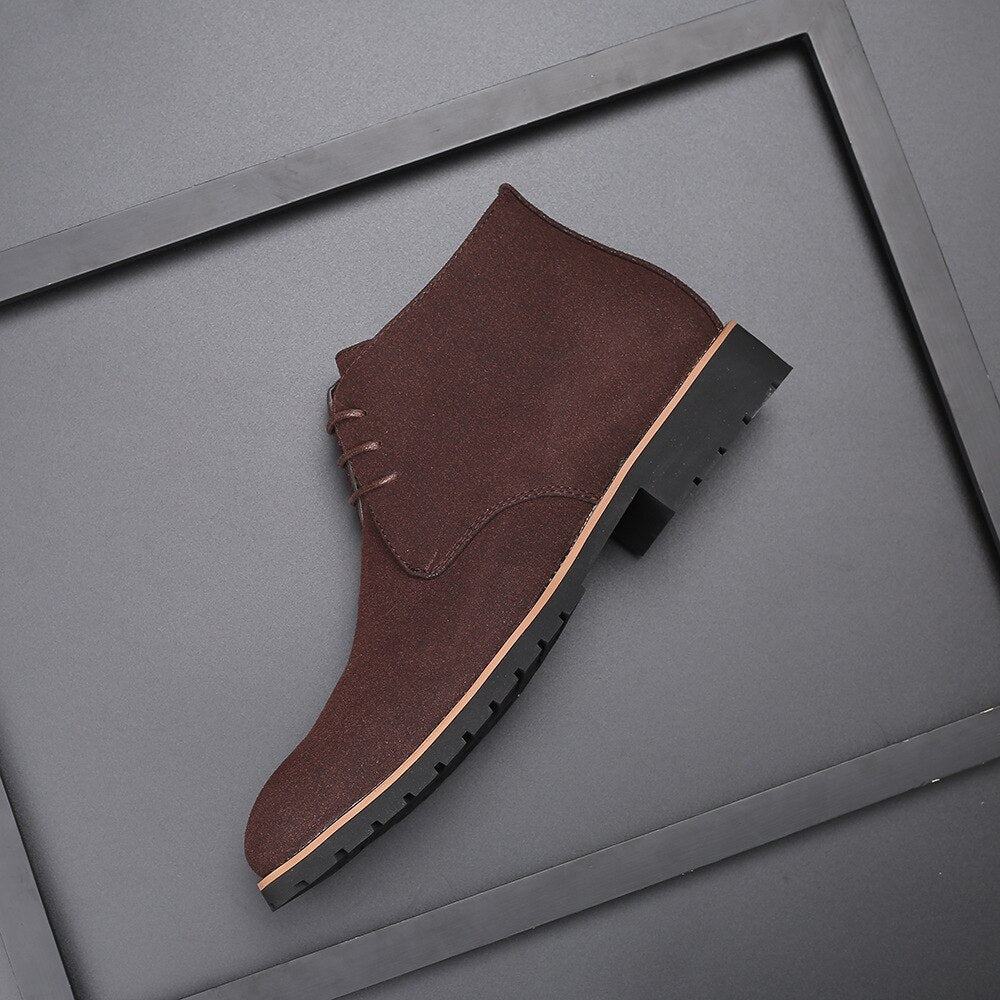 Botas de invierno masculinas estilo chukka cómodas