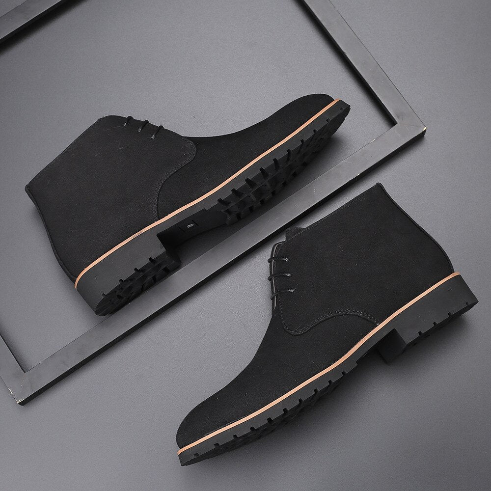 Botas de invierno masculinas estilo chukka cómodas - Vestiria