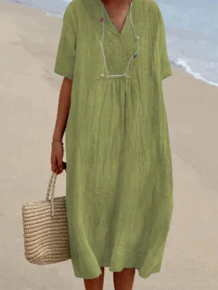 Vestido Lino Fresco y Ligero