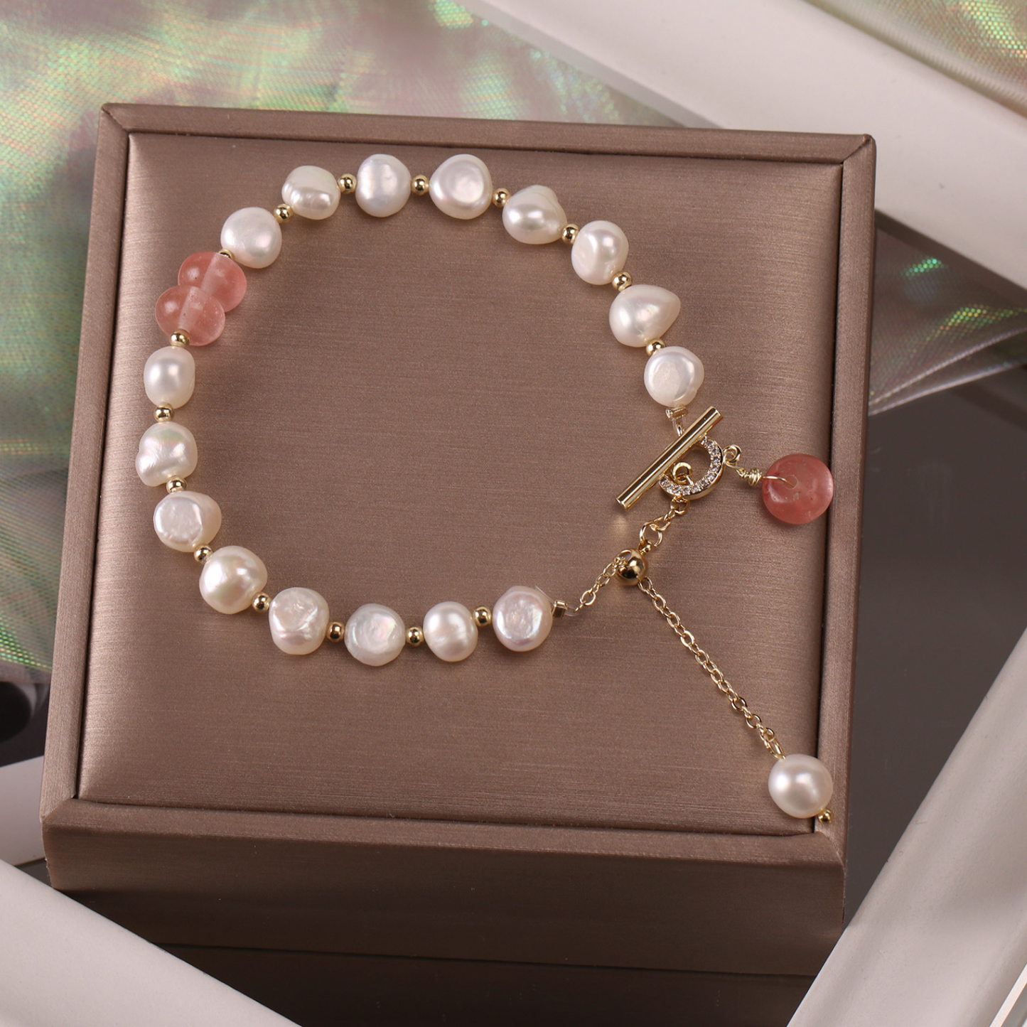 Pulsera de perlas frescas de moda