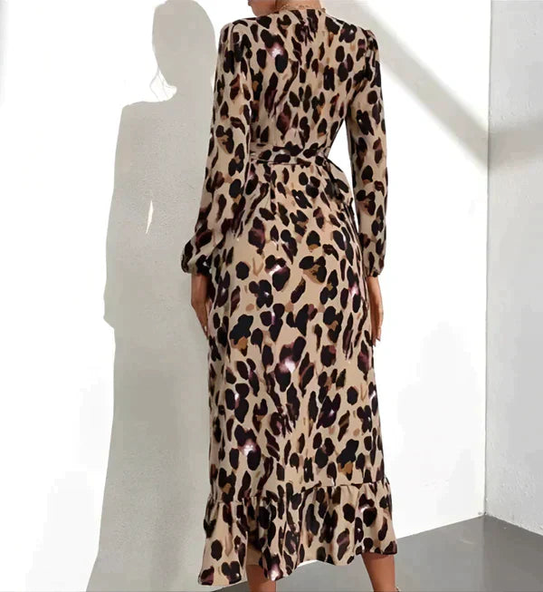 Vestido Escote en V Elegante Mujer