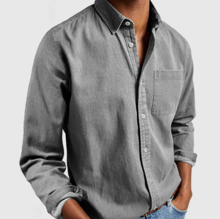 Camisa Hombre Clásica Con Botones