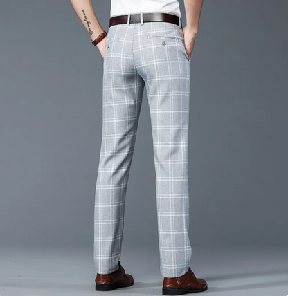 Pantalones deportivos de cuadros ajustados para hombre - Vestiria