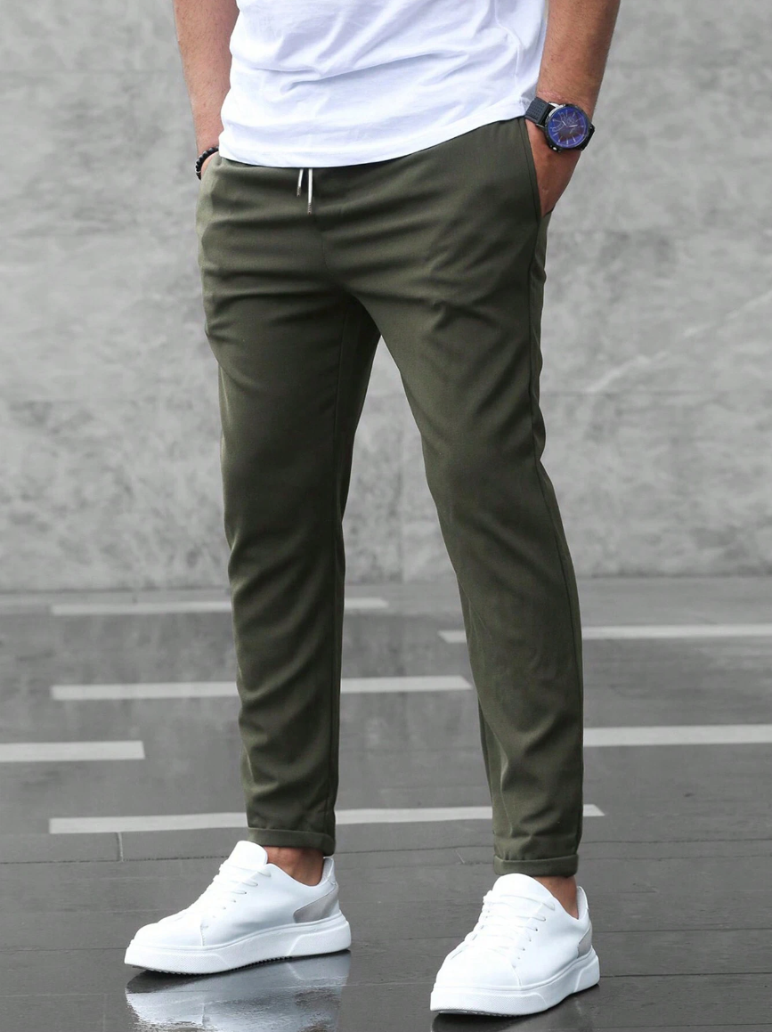 Pantalones Hombre Elásticos Cintura Ajustable