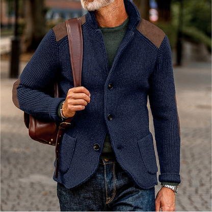 Chaqueta de punto cómoda con botones hombre