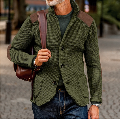 Chaqueta de punto cómoda con botones hombre