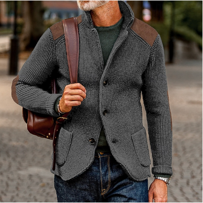 Chaqueta de punto cómoda con botones hombre