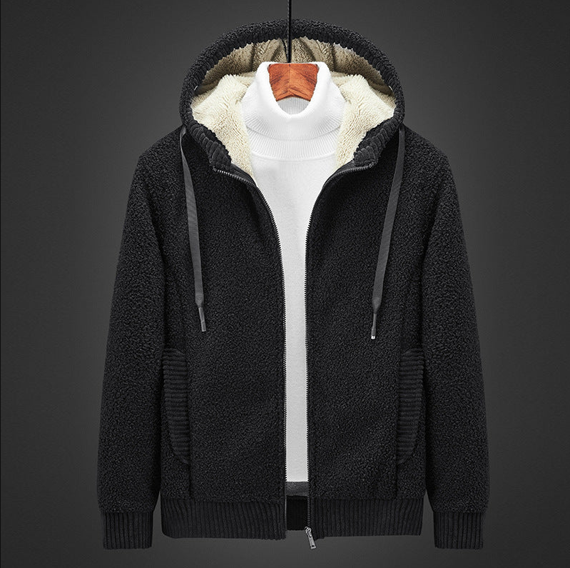 Chaqueta Polar Hombre Capucha Cremallera Relajada - Vestiria