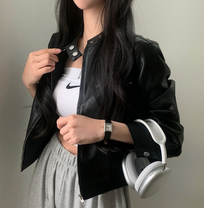 Chaquetón Vintage Cuello Alto Moda Retró
