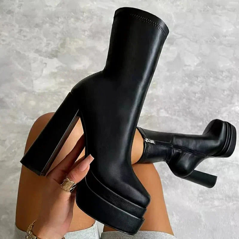 Botas Mujer Piel Tacones Altos
