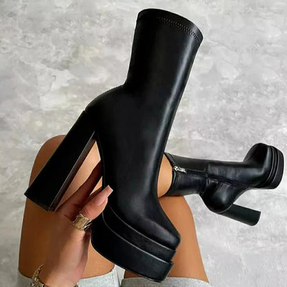 Botas Mujer Piel Tacones Altos