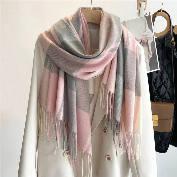 Bufanda Cuadros Elegante Invierno