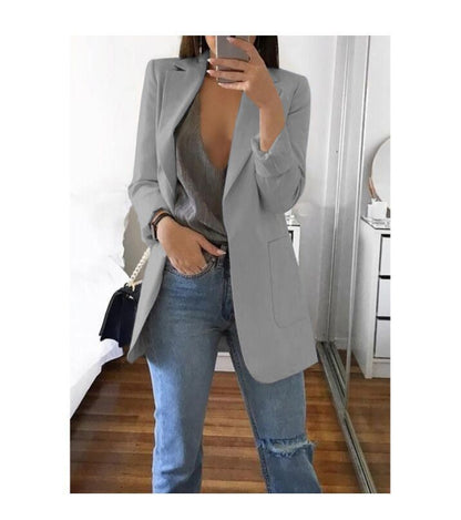 Chaquetón mujer elegante con corte abierto