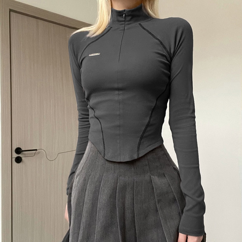 Blusa Deportiva Mujer Estilo Moda con Cierre
