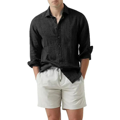 Camisa Hombre Lino Fresca Ligera