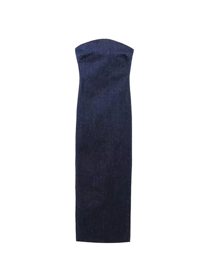 Vestido Denim Azul Elegante