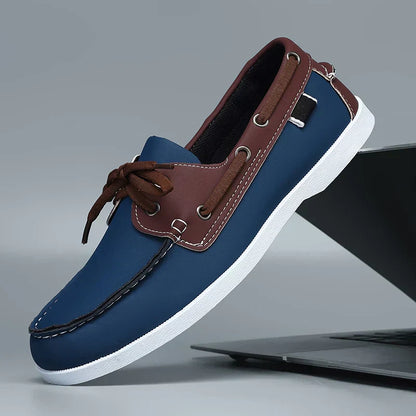 Zapato marinero de cuero - Lona