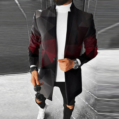 Chaqueta Hombre Estilo Urbano Geométrico