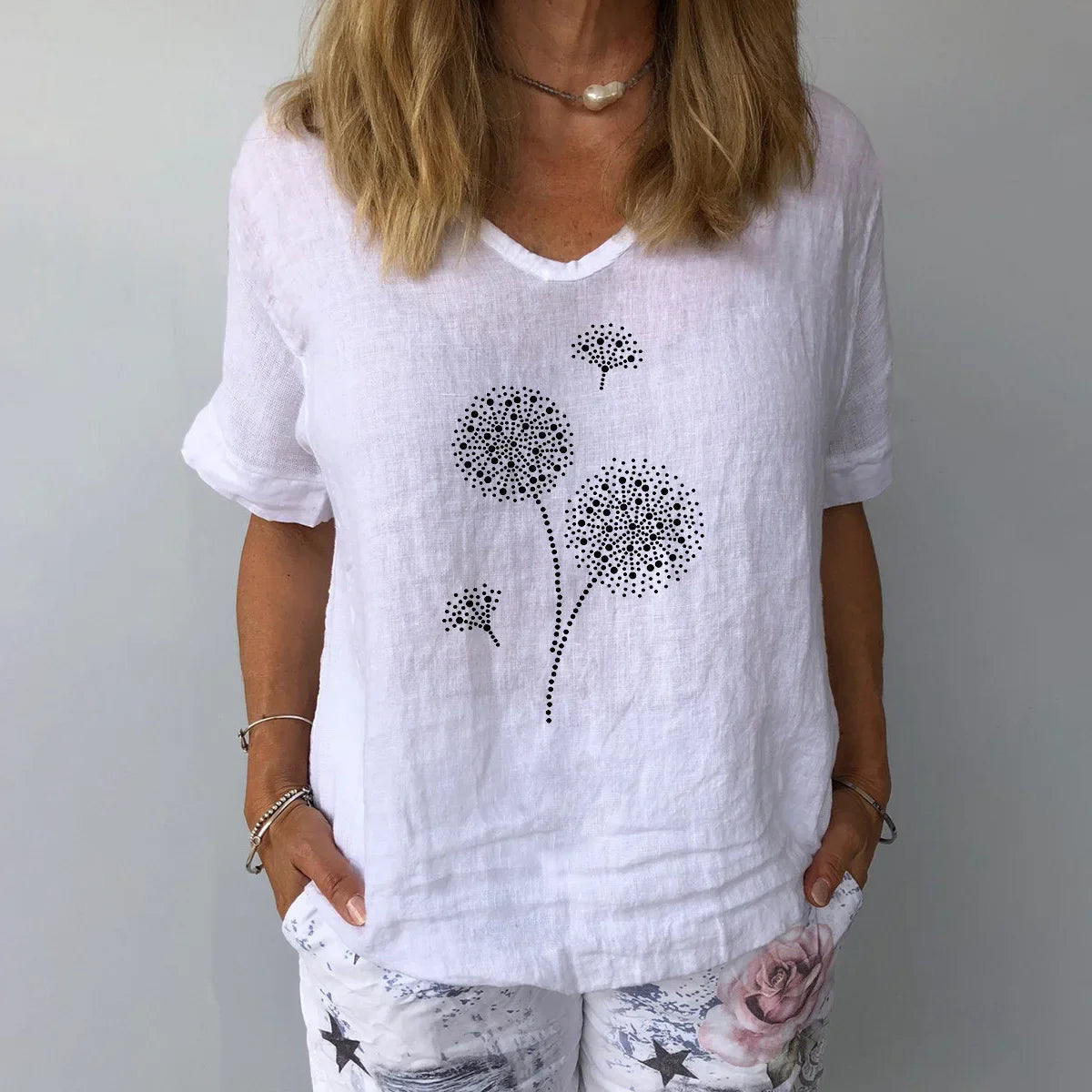 Camiseta Estampada Cómoda Casual - Vestiria