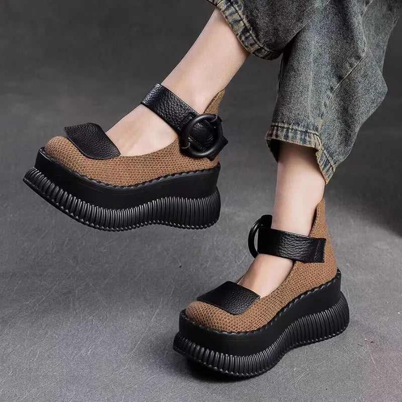 Sandalias de Verano con Plataforma Alta