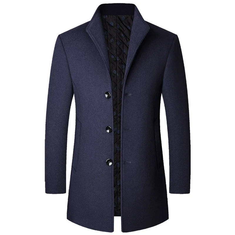 Abrigo Invierno Hombre Clásico Botones
