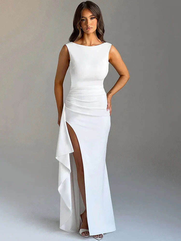 Vestido Mujer Falda AbiertaSexy Elegante