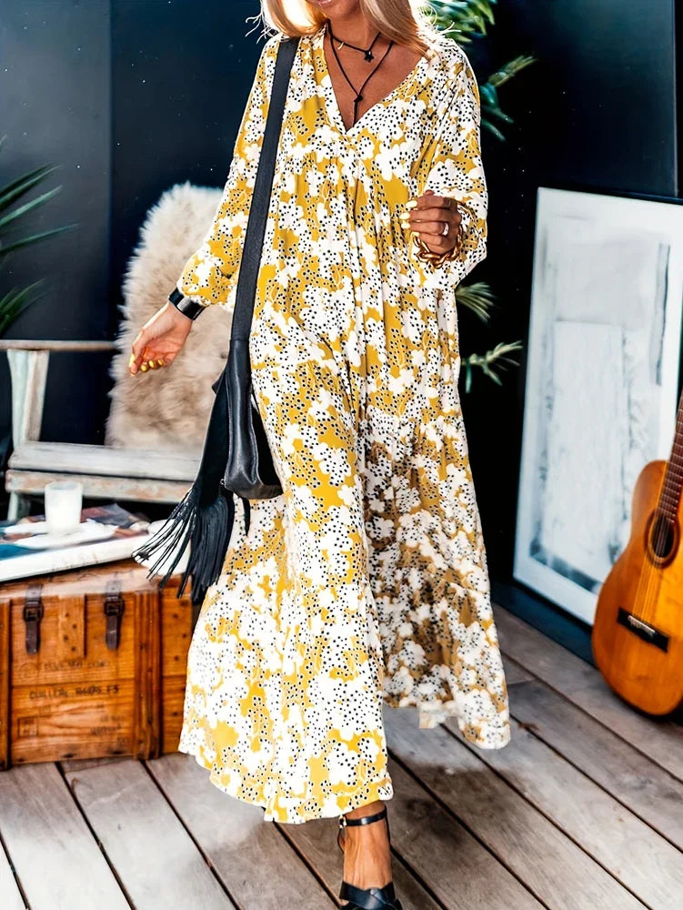 Vestido Maxi Estampado Flores Femenino - Vestiria