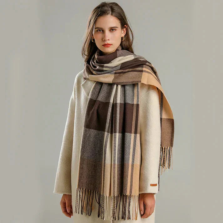 Bufanda Cuadros Elegante Invierno