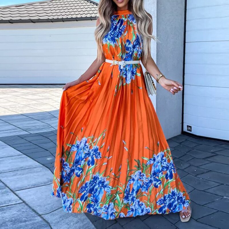 Vestido Floral Estampado con Volantes