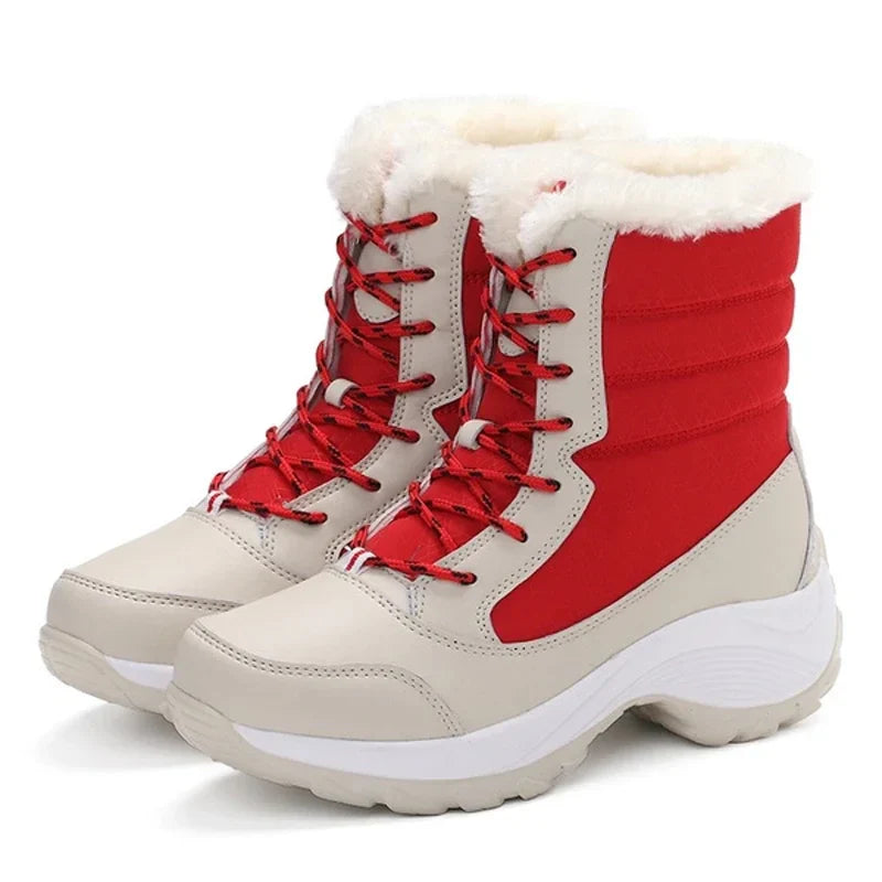 Botines Cuero Cálido Forro Peludo Invierno