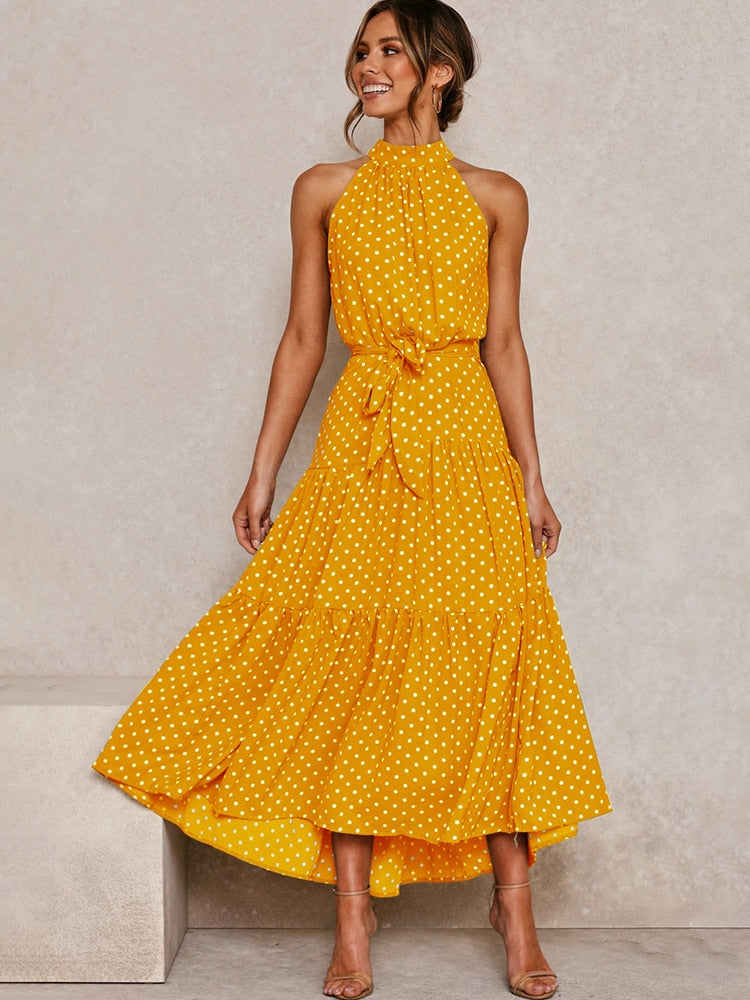 Vestido Estampado Lunares Verano Fresco - Vestiria