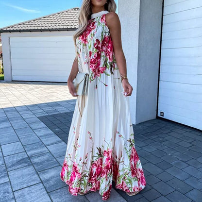 Vestido Floral Estampado con Volantes