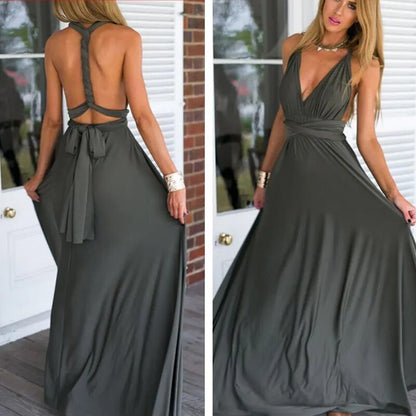Vestido Largo Boho Rojo Mujer