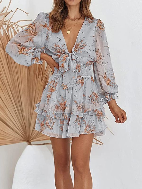 Vestido Gasa Estampado Ligero