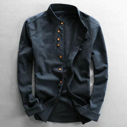 Camisa Manga Larga Estilo Japonés para Hombre - Vestiria