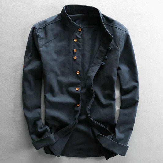 Camisa Manga Larga Estilo Japonés para Hombre - Vestiria