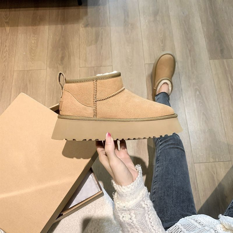 Botas de Pelo Sintético con Plataforma Alta Mujer