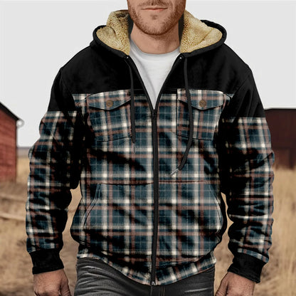 Camisa Hombre Franela Acogedora con Capucha